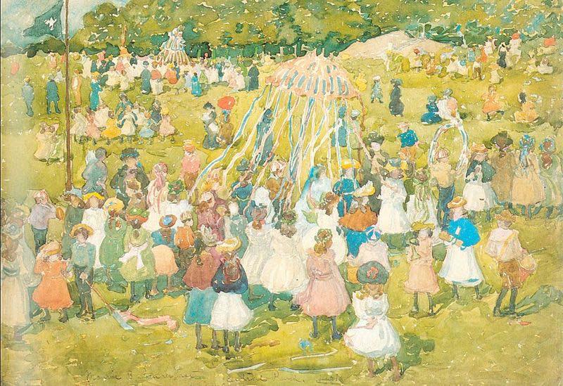 Maurice Prendergast May Day Central Park Spain oil painting art